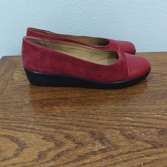 Hotter Angel Loafer Suede Size US 10 UK 8 Flats Red Hot England Coquette - Picture 4 of 10